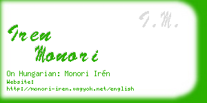 iren monori business card